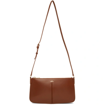 Shop Apc Brown Betty Baguette Bag In Cad Hazelnut