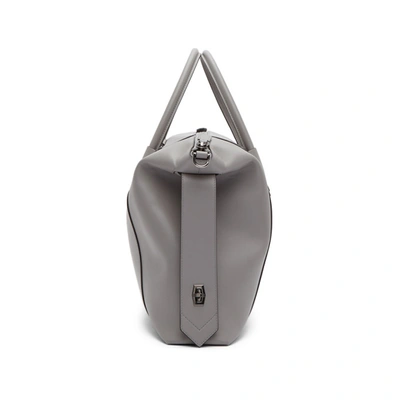 Shop Givenchy Grey Soft Medium Antigona Bag In Pearl Grey