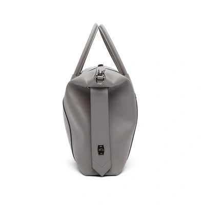 Shop Givenchy Grey Soft Medium Antigona Bag In Pearl Grey