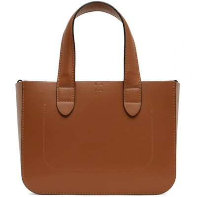 Shop Jw Anderson Tan Mini Chain Tote Shoulder Bag In 623 Pecan