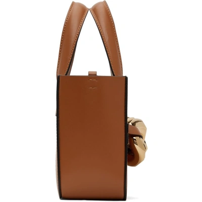 Shop Jw Anderson Tan Mini Chain Tote Shoulder Bag In 623 Pecan