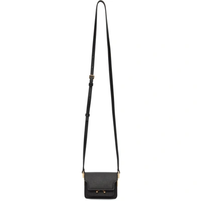 Shop Marni Black Saffiano Nano Trunk Bag In Zn99n Black