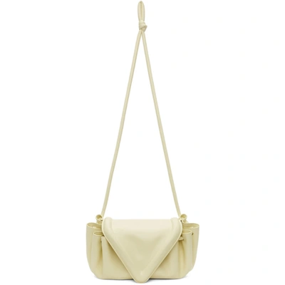 Shop Bottega Veneta Yellow Medium Beak Crossbody Clutch In 7450 Ice Cream