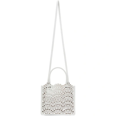 Shop Alaïa White Mini Vienna Vague Garance 20 Bag In 010 Optic White