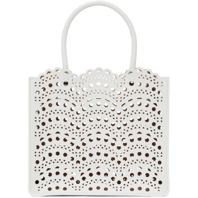 Shop Alaïa White Mini Vienna Vague Garance 20 Bag In 010 Optic White