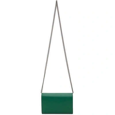 Shop Gucci Green Mini Dionysus Wallet Chain Bag In 3120 Emerald/emerald