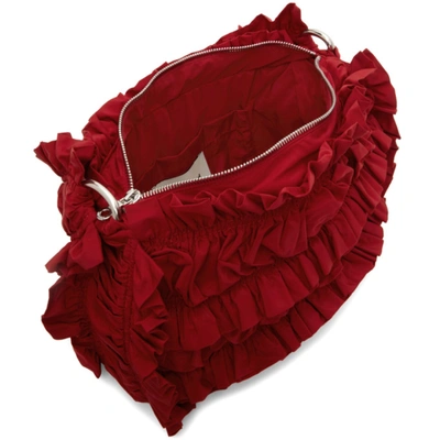 Shop Molly Goddard Red Frill Shoulder Bag