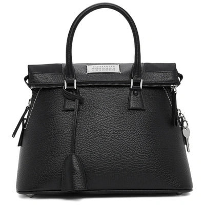 Shop Maison Margiela Black Medium 5ac Bag In H7735 Blac