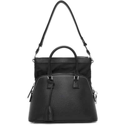 Shop Maison Margiela Black Medium 5ac Bag In H7735 Blac