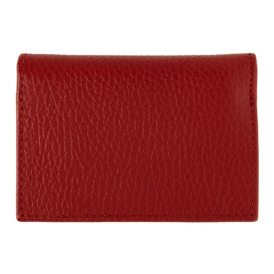 Shop Gucci Red Medium Gg Marmont Wallet In 6433 Hibiscus Red