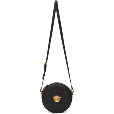 Shop Versace Black 'la Medusa' Round Camera Bag In Kvo41 Black Gold