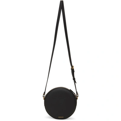 Shop Versace Black 'la Medusa' Round Camera Bag In Kvo41 Black Gold