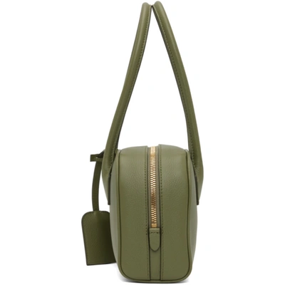 Shop Burberry Green Mini Half Cube Bag In Mangrove Green