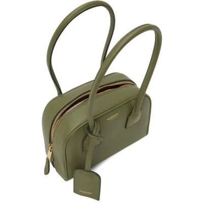 Shop Burberry Green Mini Half Cube Bag In Mangrove Green