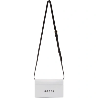 Shop Sacai White Shopper Wallet Bag In 101 White