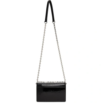 Shop Givenchy Black Patent Small 4g Chain Bag In 001 Black