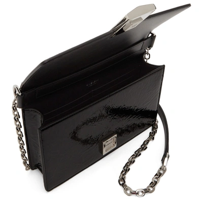 Shop Givenchy Black Patent Small 4g Chain Bag In 001 Black
