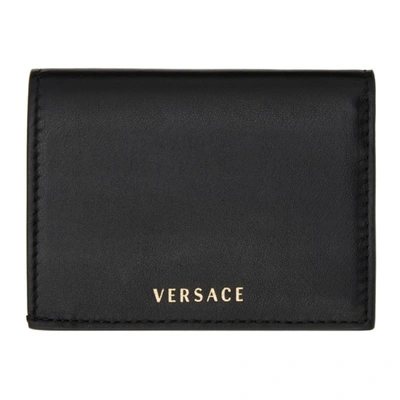 Shop Versace Black & Gold Virtus Wallet In Kvo41 Black Gold