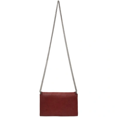 Shop Stella Mccartney Red Mini Falabella Crossbody Bag In 6261 Ruby