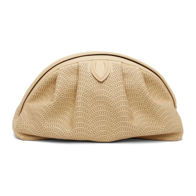 Shop Alaïa Beige Vienne Vague Samia 35 Pouch In 148 Desert