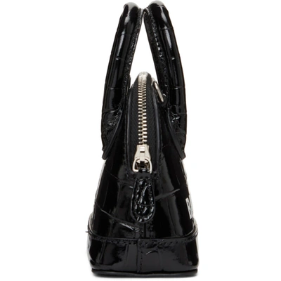 Shop Balenciaga Black Croc Mini Ville Bag In 1090 Black