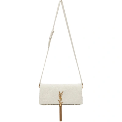 Shop Saint Laurent White Medium Kate 99 Tassel Bag In 9013 Chalkwht