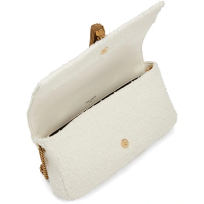 Shop Saint Laurent White Medium Kate 99 Tassel Bag In 9013 Chalkwht