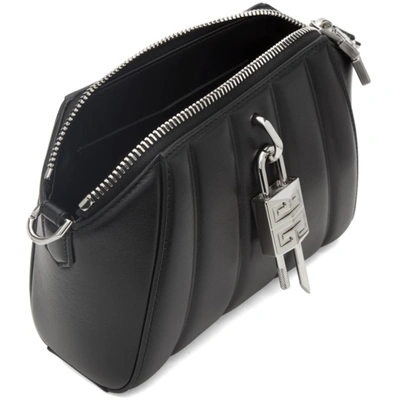 Shop Givenchy Black Xs Quilted Antigona Lock Bag In 001 Black