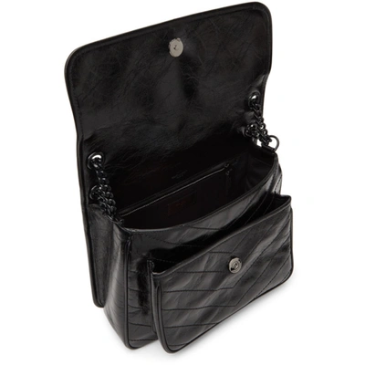 Shop Saint Laurent Black Medium Niki Shoulder Bag In 1000 Black