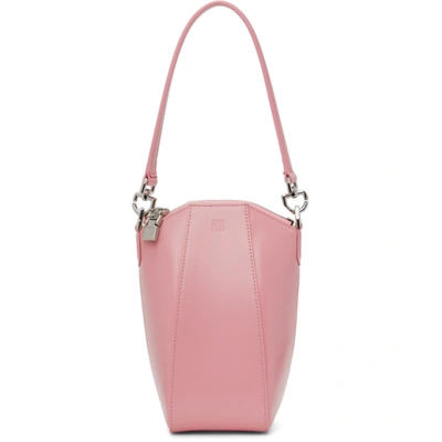 Shop Givenchy Pink Vertical Mini Antigona Bag In 661 Baby Pink