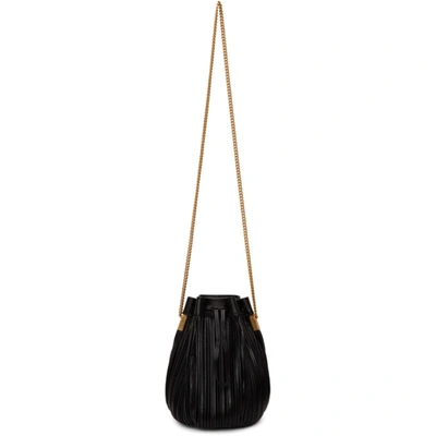 Shop Saint Laurent Black Talitha Bucket Bag In 1000 Black