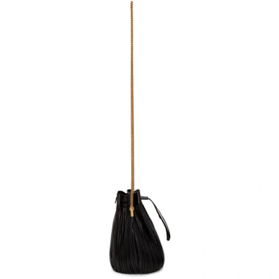 Shop Saint Laurent Black Talitha Bucket Bag In 1000 Black