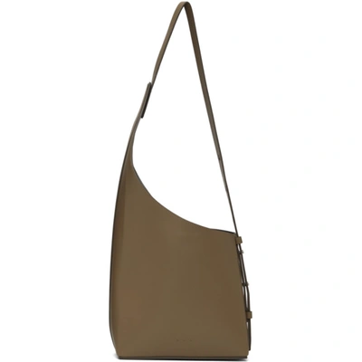 Shop Aesther Ekme Taupe Demi Lune Bag In 166 Shitake