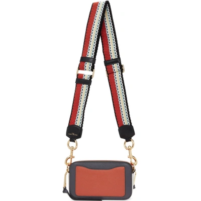 Shop Marc Jacobs Grey & Orange 'the Snapshot' Bag In 024 Cylinder Grey Mu