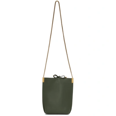 Shop Saint Laurent Khaki Mini Suzanne Bag In 3207 Olive