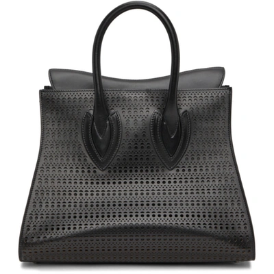 Shop Alaïa Black Sidi 31 Tote In 999 Black