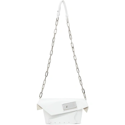 Shop Maison Margiela White Small Snatched Shoulder Bag In T1003 White