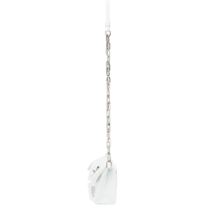 Shop Maison Margiela White Small Snatched Shoulder Bag In T1003 White