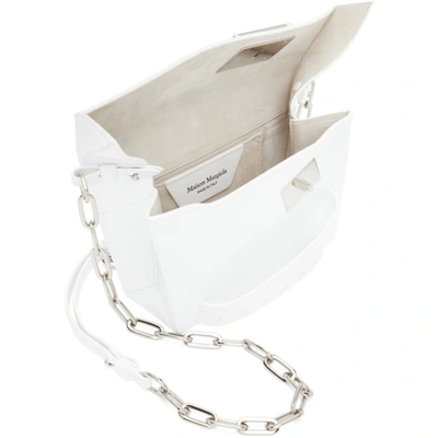 Shop Maison Margiela White Small Snatched Shoulder Bag In T1003 White