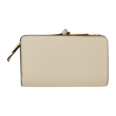 Shop Marc Jacobs Grey & White 'the Snapshot Compact' Wallet In 088 Dust Multi