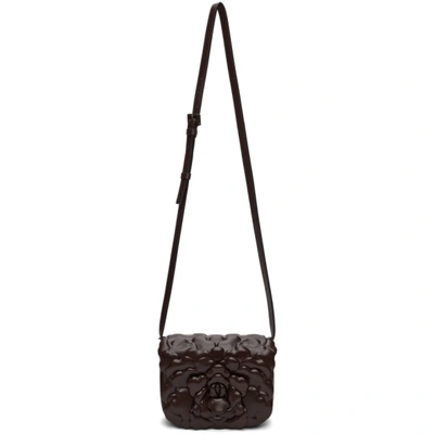 Shop Valentino Brown 03 Rose Edition Atelier Small Shoulder Bag In Nm8 Bitter Chocolate