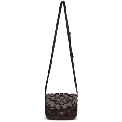 Shop Valentino Brown 03 Rose Edition Atelier Small Shoulder Bag In Nm8 Bitter Chocolate