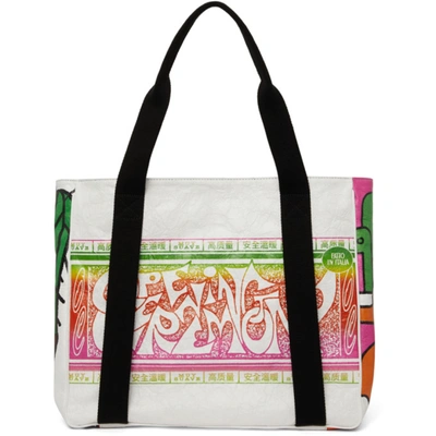 Shop Opening Ceremony Multicolor Amado Braulio Edition Graphic Tote Bag In Off White/multi
