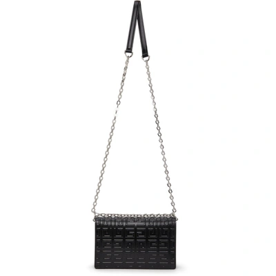 Shop Givenchy Black Embossed Small 4g Chain Bag In 001 Black