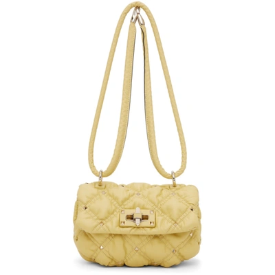 Shop Valentino Yellow Small Spikeme Shoulder Bag In W35 Water Yellow