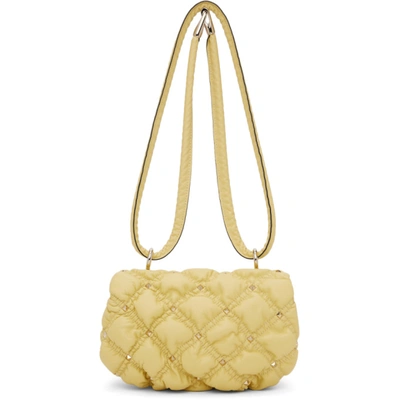 Shop Valentino Yellow Small Spikeme Shoulder Bag In W35 Water Yellow
