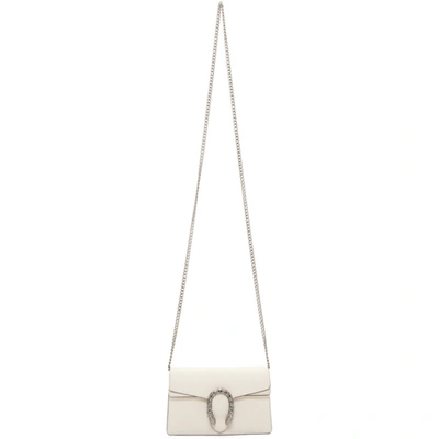 Shop Gucci White Super Mini Leather Dionysus Bag In 9174 Ivory