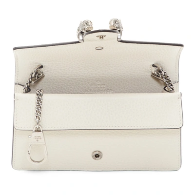 Shop Gucci White Super Mini Leather Dionysus Bag In 9174 Ivory