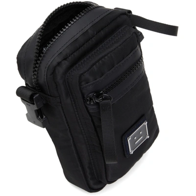 Shop Acne Studios Black Logo Plaque Pocket Bag In 900 Black