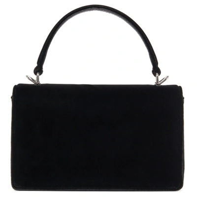 Shop Alexander Wang Black Velvet Mini Legacy Bag In 001 Black